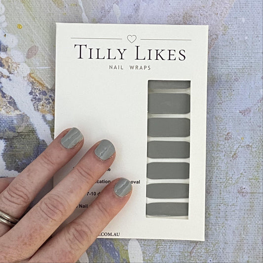Solid Grey Nail Polish Wraps Tilly Likes